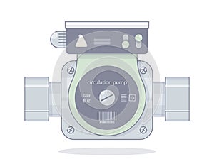 Circulation pump. Illustrations for the online store of plumbing.