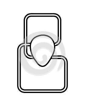 Circulatory system icon in flat style. Circulatory system outline.