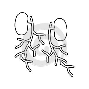 Circulatory system icon on a white background, vector illustration