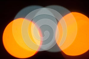 Abstract circle blue yellow intersection lights photo