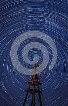 Circumpolar around wooden windmill