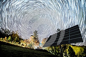 Circumpolar photography with photovoltaic solar panel