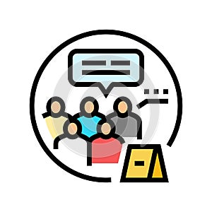 circumstantial evidence crime color icon vector illustration photo