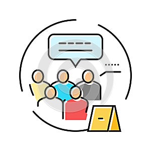 circumstantial evidence crime color icon vector illustration photo