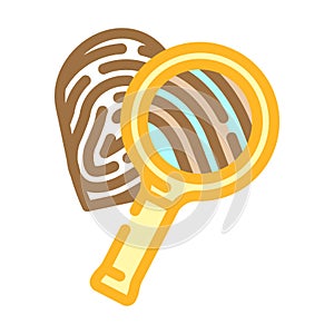 circumstantial evidence crime color icon vector illustration photo