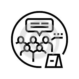 circumstantial evidence crime line icon vector illustration photo