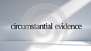 Circumstantial evidence displayed on a minimalist surface under soft lighting photo