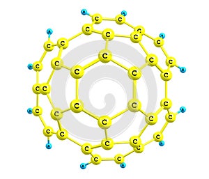 Circumtrindene molecule isolated on white