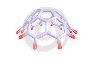 Circumtrindene molecule isolated on white