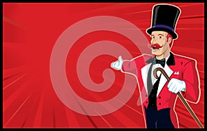 Circus Announcer with background