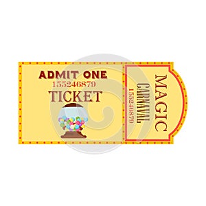 Circus big magic show with trained animals two vintage entrance tickets templates set abstract isolated vector