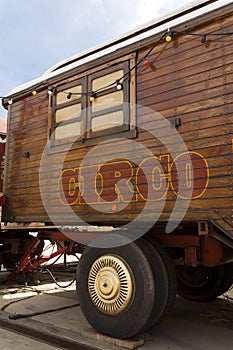 Circus caravan with spanish circo lettering photo