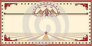 Circus card red vintage