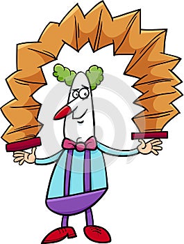 Circus clown cartoon illustration