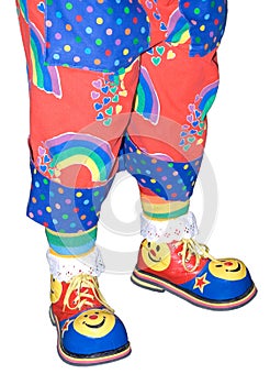 Circus Clown Shoes and Pants Isolated Detail