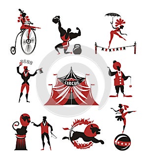 Circus. Collection of icons