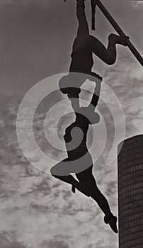 Circus Daredevils Perform in Silhouette at 1978 ChicagoFest