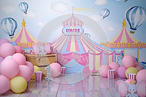 Circus Dumbo Backdrop