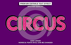 Circus editable text effect