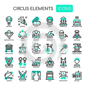 Circus Elements , Pixel Perfect Icons