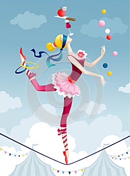 Circus girl photo