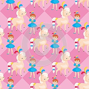 Circus horse and trainer pattern
