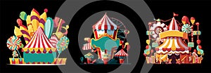 circus house clip art element design vector