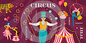 Circus Infographic Set