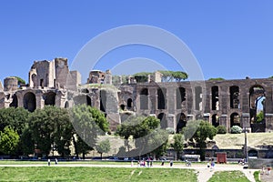 Circus Maximus. Ruins of Palatine hill, Rome, Italy