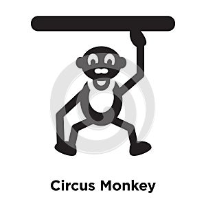 Circus Monkey icon vector isolated on white background, logo con