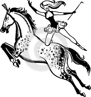 Circus Performer On A Horse