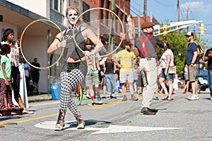 Circus Performers Entertain People At Atlanta Street Festival