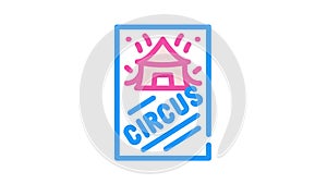 circus poster color icon animation