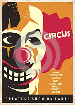 Circus poster design template