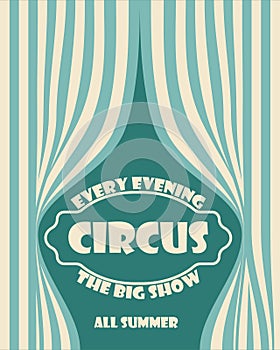circus poster inviting you to a big show every evening