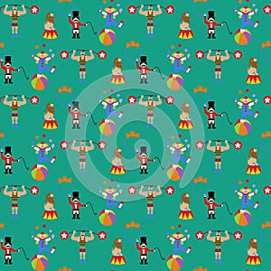 Circus seamless pattern