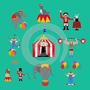 Circus set illustration