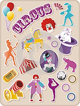 Circus stickers