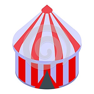 Circus tent icon isometric vector. Man acrobat