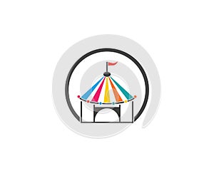 Circus tent logo template