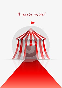 Circus tent and red carpet