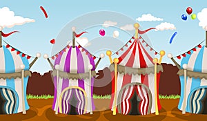 Circus tent seamless background