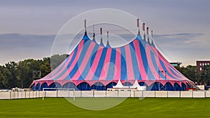 Circus tent striped summer sky