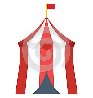 Circus Tent Vector Icon that can be easily modified or edit