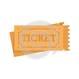 Circus tickets icon flat isolated vector