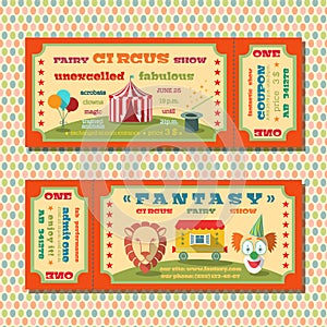 Circus tickets template