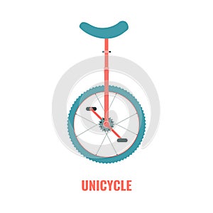 Circus unicycle one wheel performer transport icon