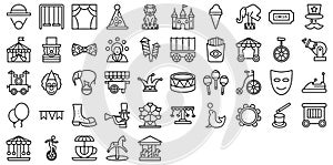 Circus Vector Icons Set every single icon be easily modified or edited