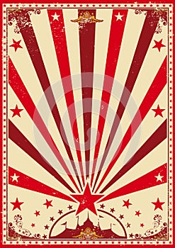 Circus vintage red poster