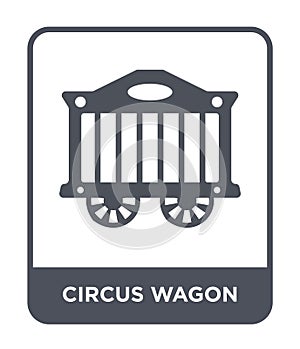circus wagon icon in trendy design style. circus wagon icon isolated on white background. circus wagon vector icon simple and
